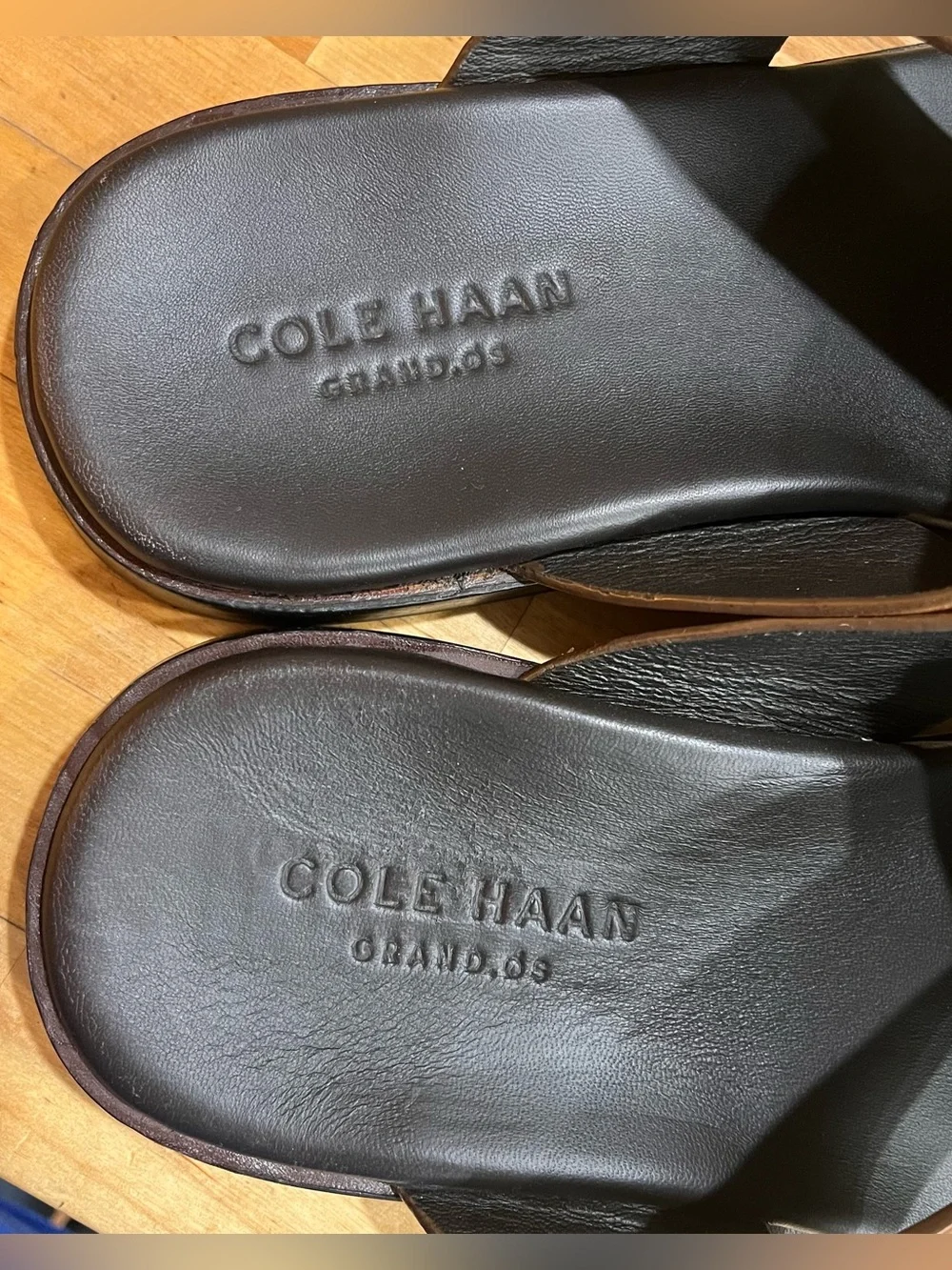 Cole Haan Nantucket Cross Strap Leather Sandals. Classic dress w athletic soles.